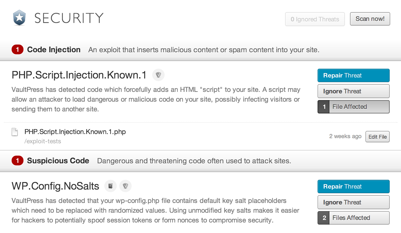 View Security Notices